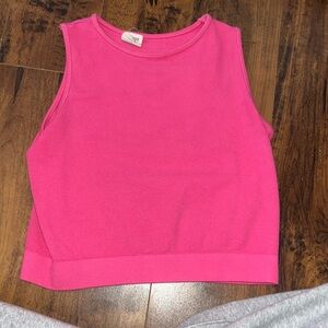 Hot pink high neck holter top
